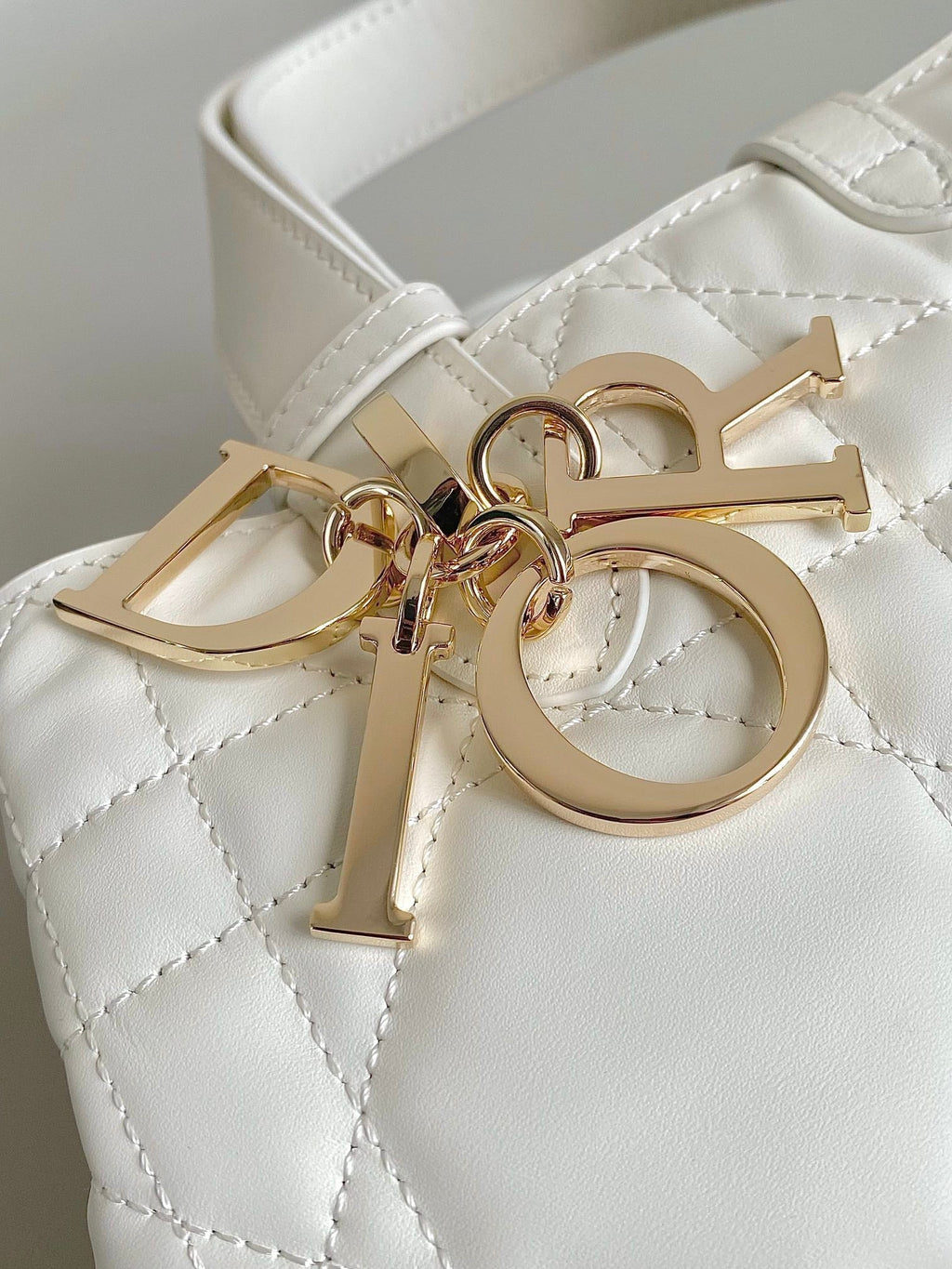 DIOR TOUJOURS 28 BAG IN MILK WHITE LAMBSKIN