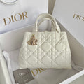 DIOR TOUJOURS 28 BAG IN MILK WHITE LAMBSKIN
