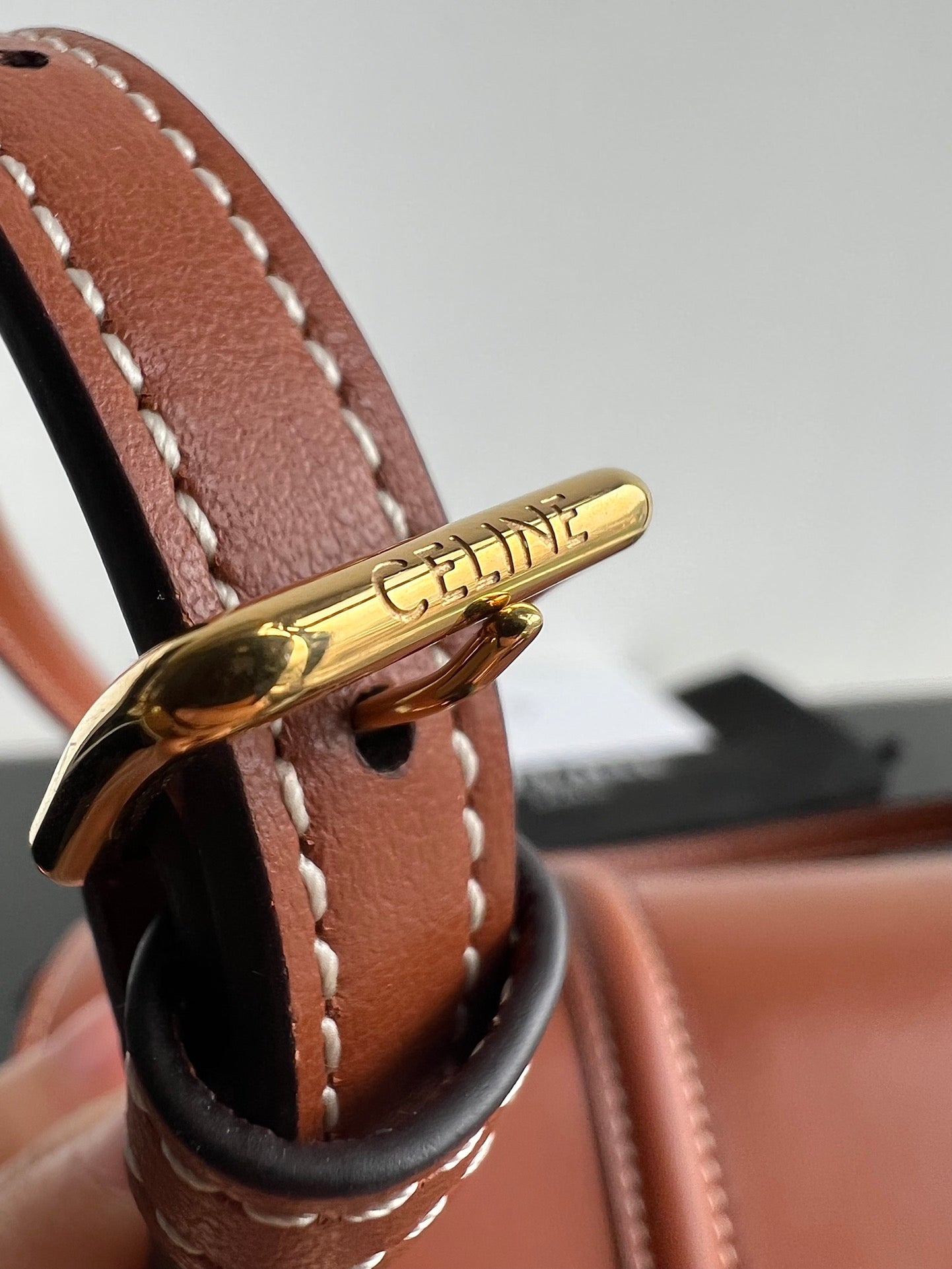 CELINE SOFT 18 CINNAMON BROWN CALFSKIN