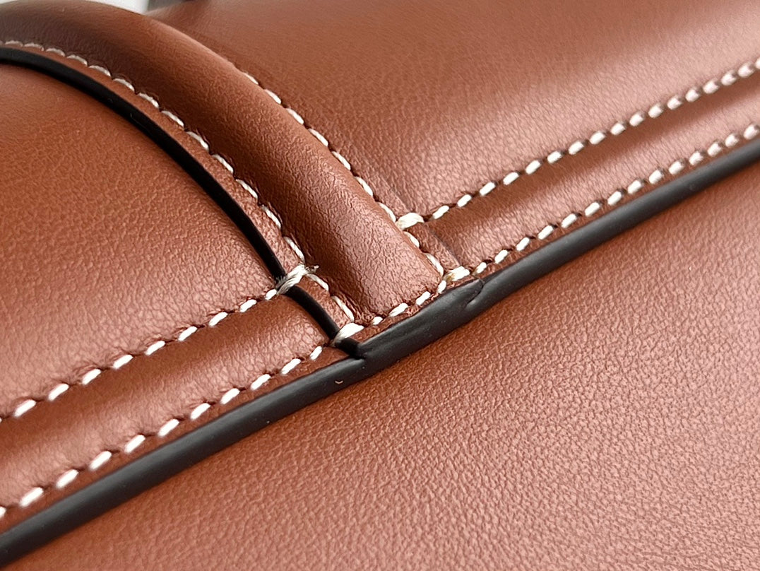 CELINE SOFT 18 CINNAMON BROWN CALFSKIN