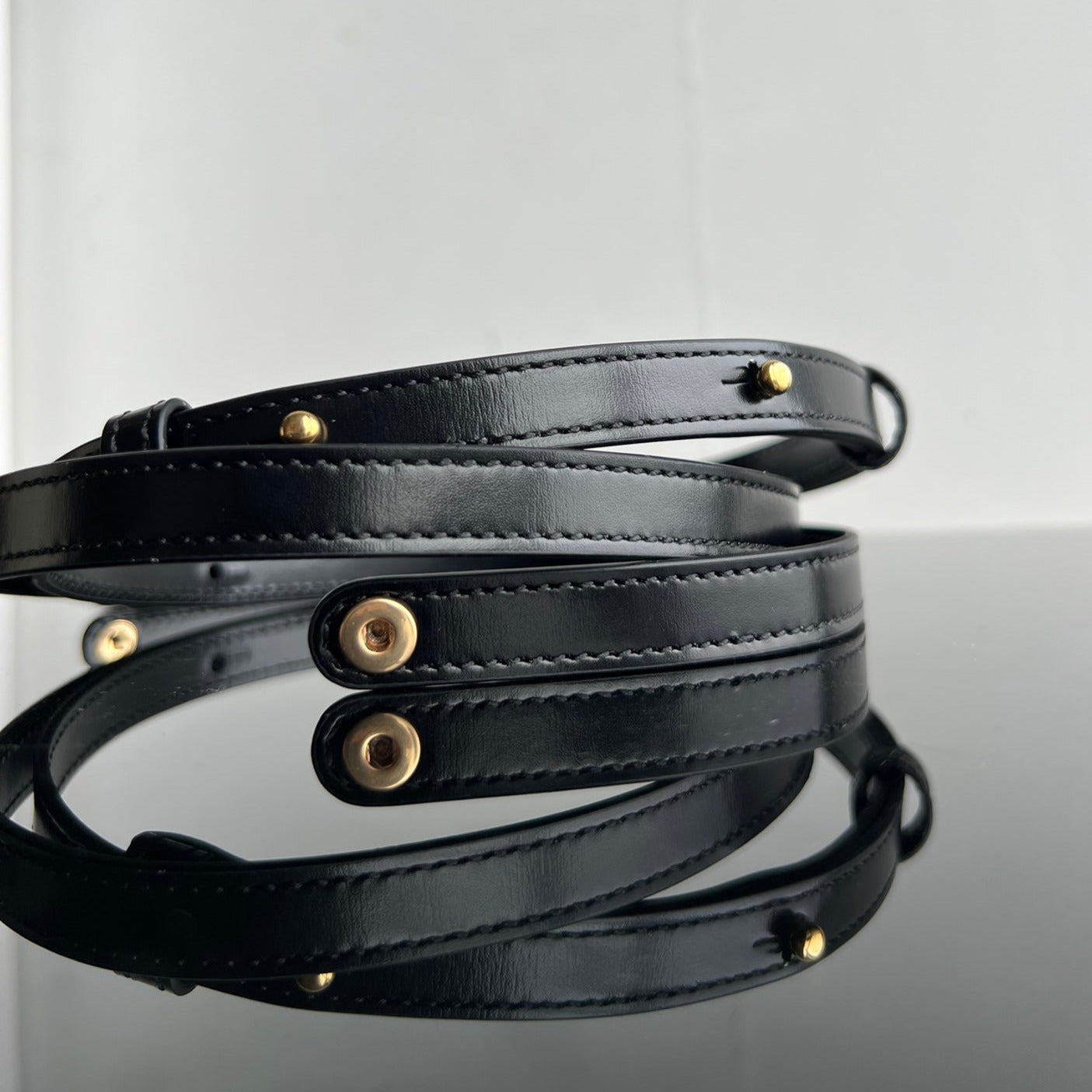 CELINE Triomphe 11 BLACK Shiny Calfskin Handbag