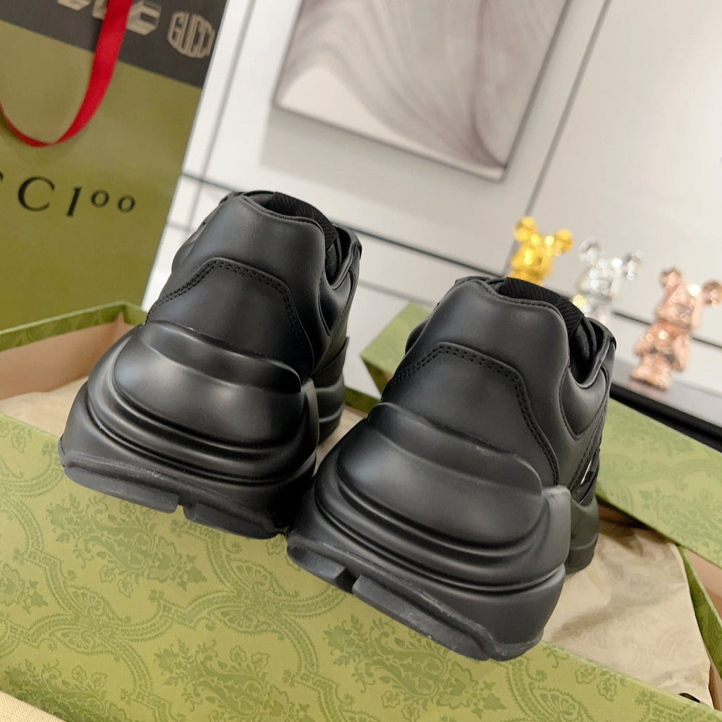 GUCCI Rhyton Trainer Leather Black