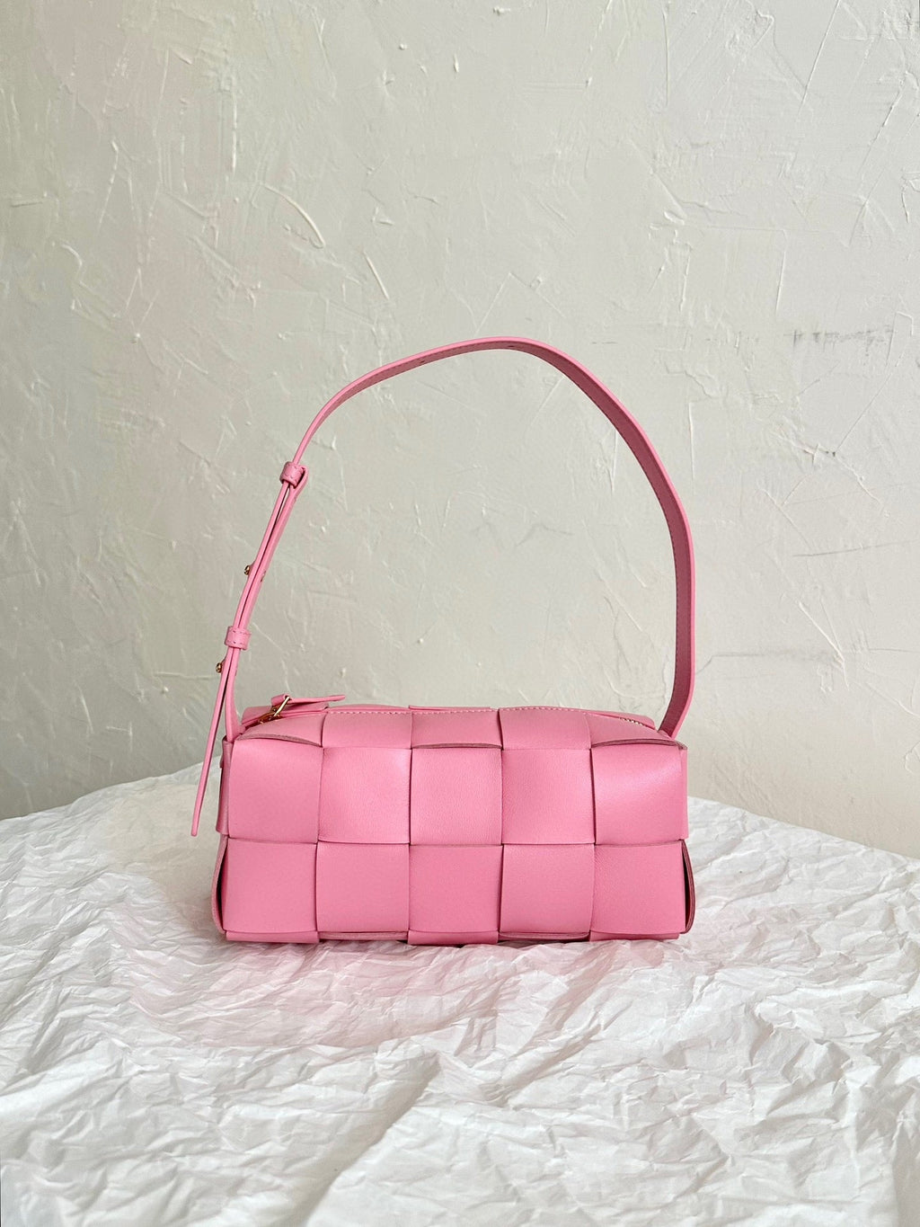 BOTTEGA VENETA CASSETTE 23 IN LIGHT PINK LAMBSKIN