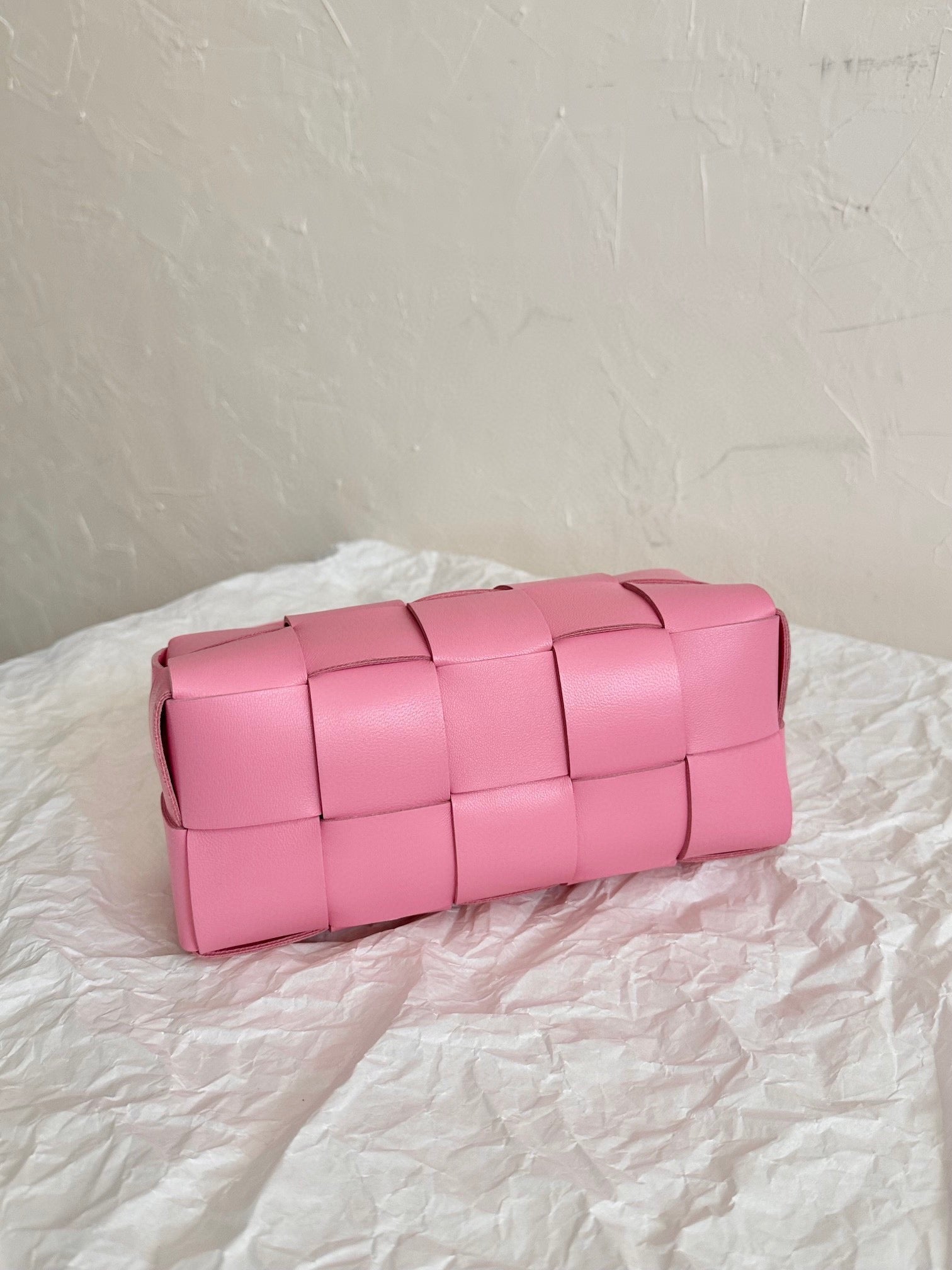 BOTTEGA VENETA CASSETTE 23 IN LIGHT PINK LAMBSKIN
