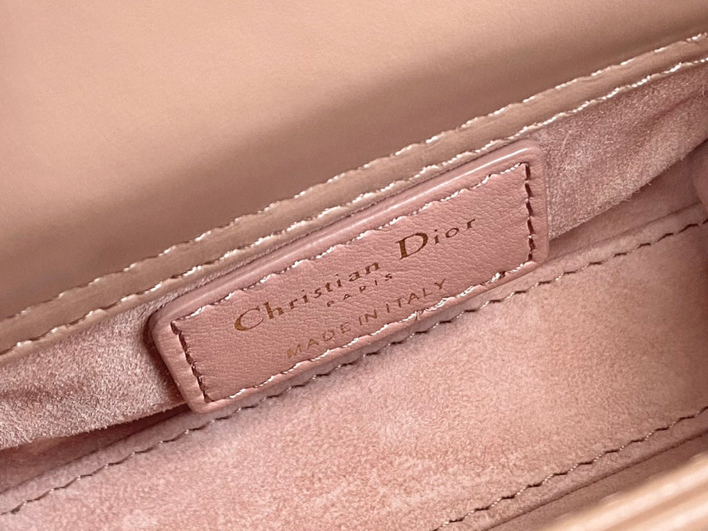 DIOR MICRO LADY 12 BAG IN CAMEL BEIGE LAMBSKIN