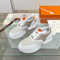 HERMES GIGA SNEAKER CARAMEL MIX LIGHT GRAY CALFSKIN