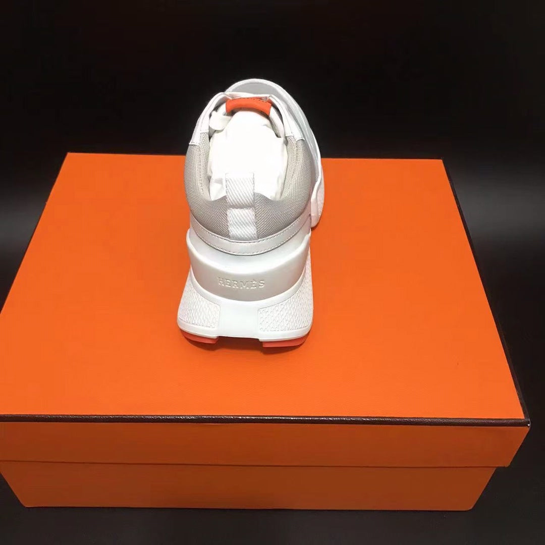 HERMES GIGA SNEAKER LIGHT GRAY MIX WHITE CALFSKIN
