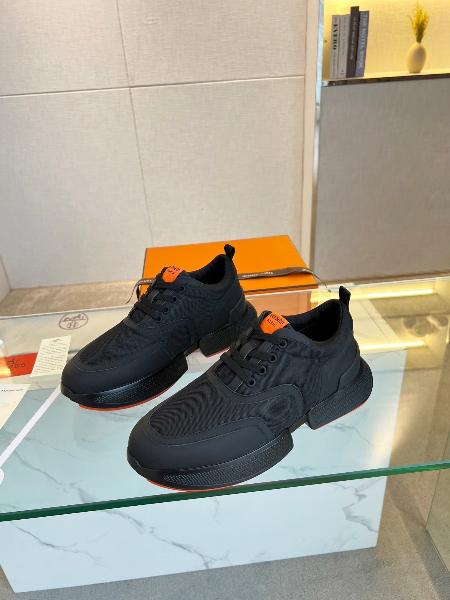 HERMES GIGA SNEAKER BLACK CALFSKIN