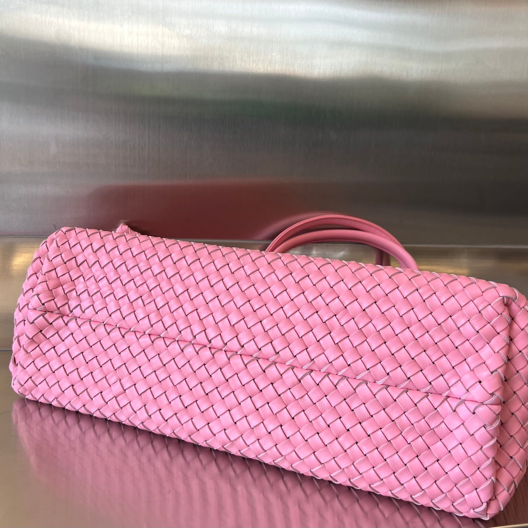BOTTEGA VENETA LARGE CABAT 51 IN FLAMINGO PINK LAMBSKIN