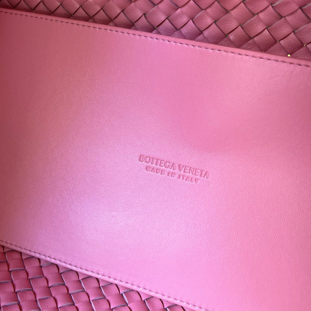 BOTTEGA VENETA LARGE CABAT 51 IN FLAMINGO PINK LAMBSKIN