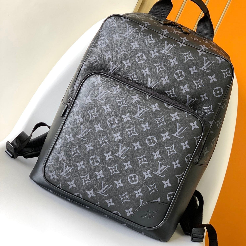 LOUIS VUITTON DISCOVERY BACKPACK 41 IN BLACK MONOGRAM MACASSAR CANVAS AND CALFSKIN