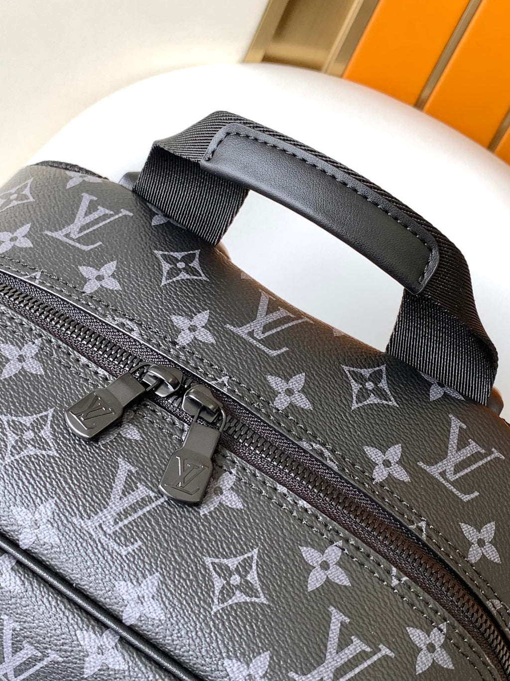 LOUIS VUITTON DISCOVERY BACKPACK 41 IN BLACK MONOGRAM MACASSAR CANVAS AND CALFSKIN