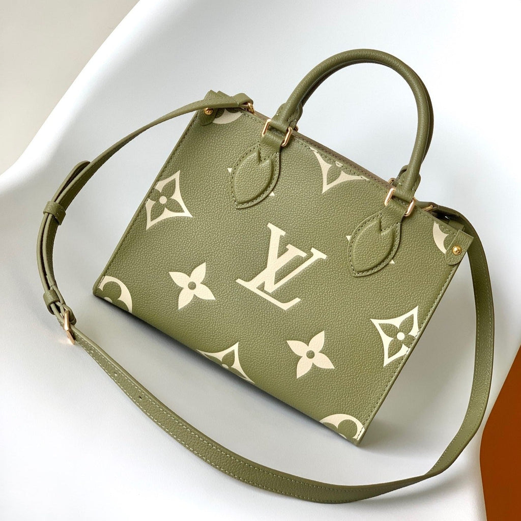 LOUIS VUITTON ONTHEGO PM 25CM GREEN WHITE