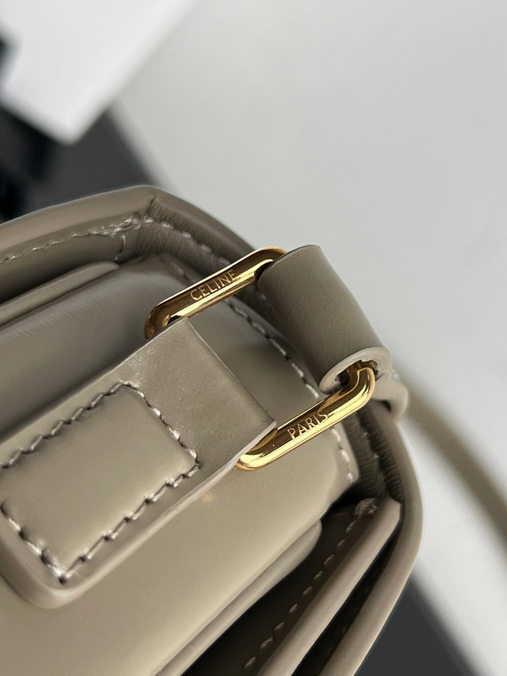 CELINE TRIOMPHE TEEN 18 GREY COWHIDE