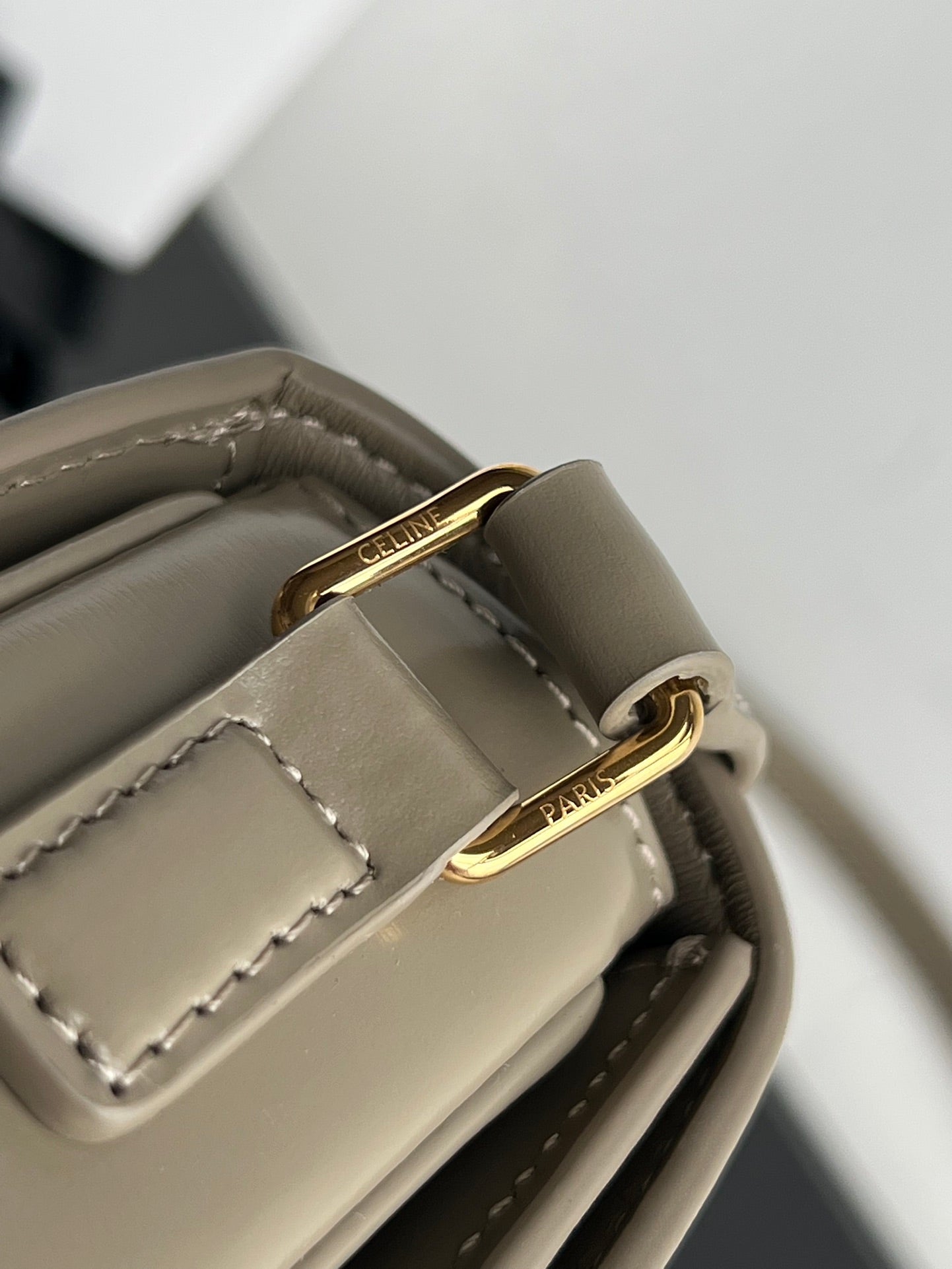 CELINE TRIOMPHE TEEN 18 GREY COWHIDE