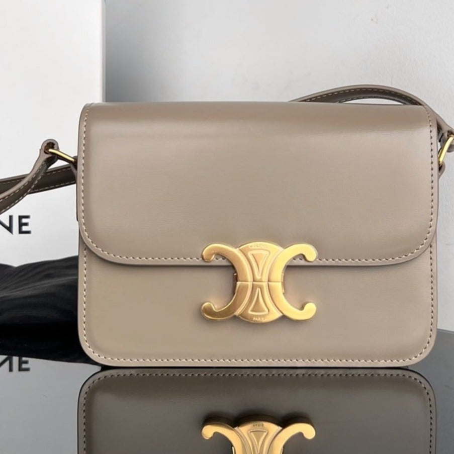 CELINE TRIOMPHE TEEN 18 GREY COWHIDE