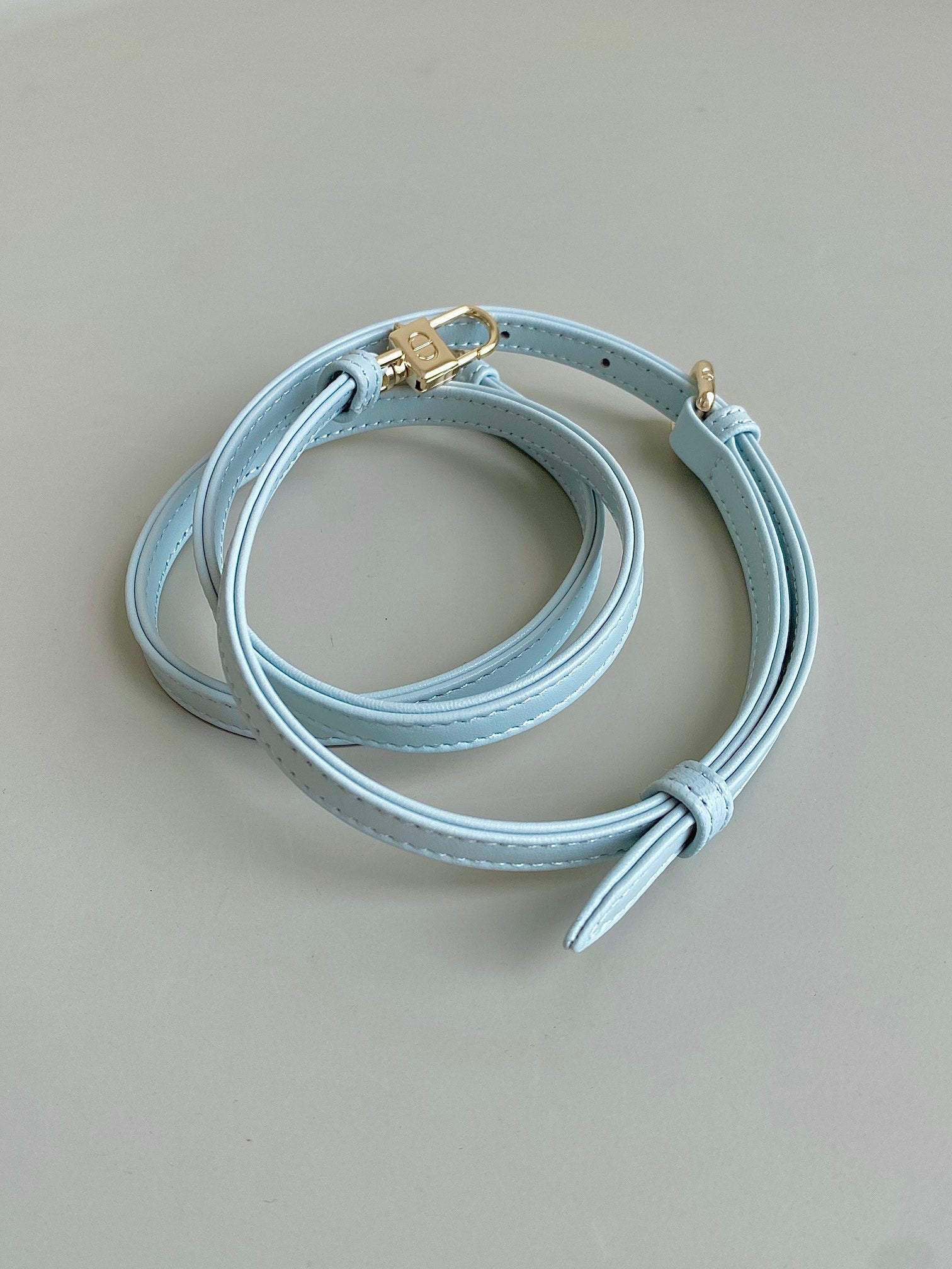 DIOR MINI D-JOY BAG 17 IN LIGHT BLUE LAMBSKIN