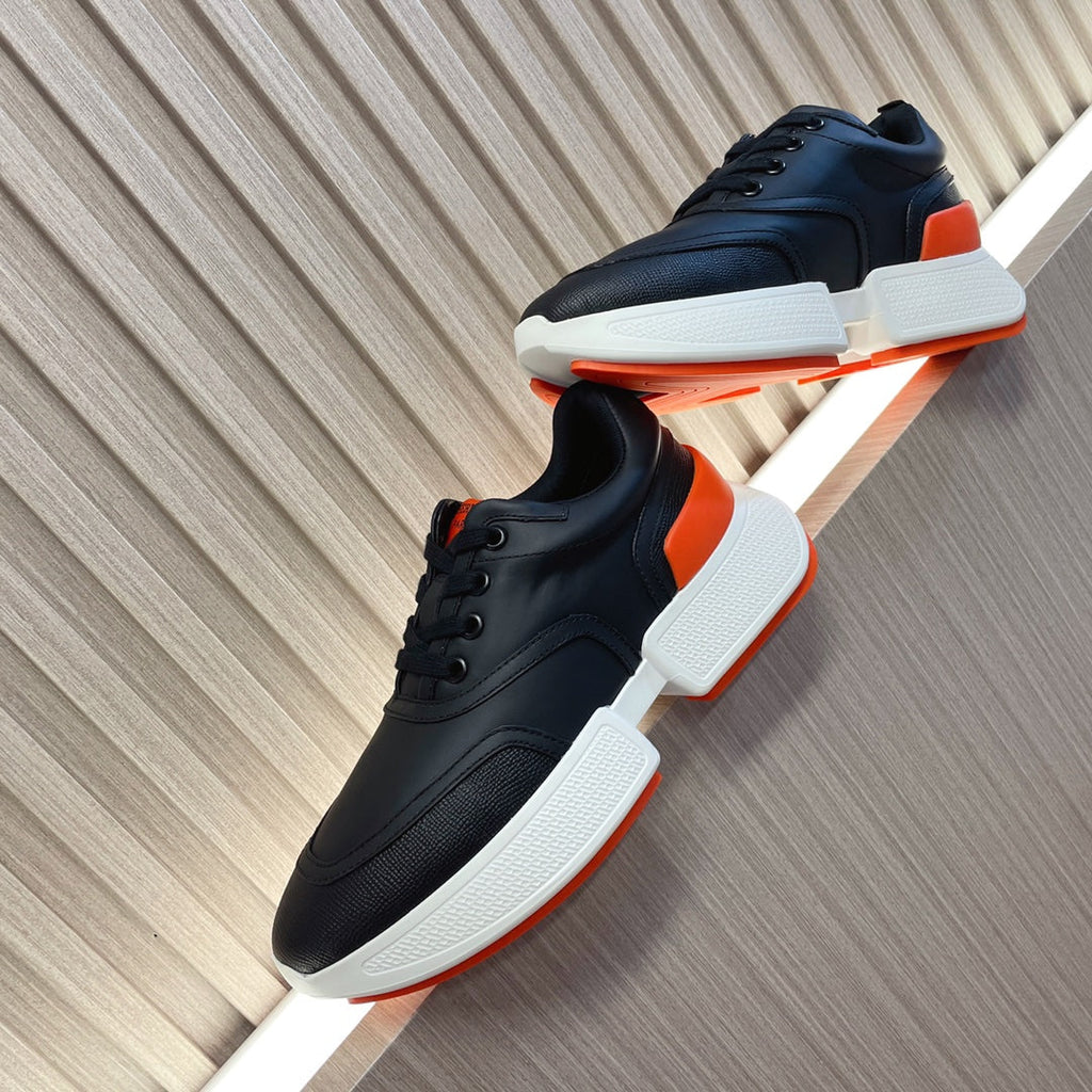 HERMES GIGA SNEAKER GLOSSY BLACK CALFSKIN
