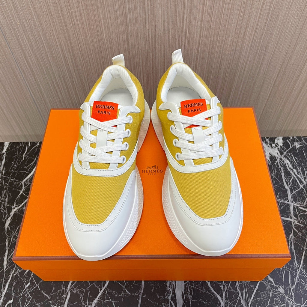 HERMES GIGA SNEAKER YELLOW MIX WHITE CALFSKIN