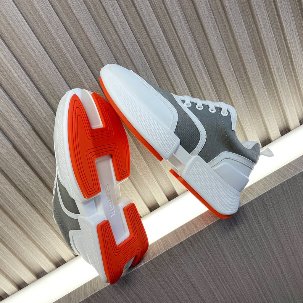 HERMES GIGA SNEAKER GRAY MIX WHITE CALFSKIN