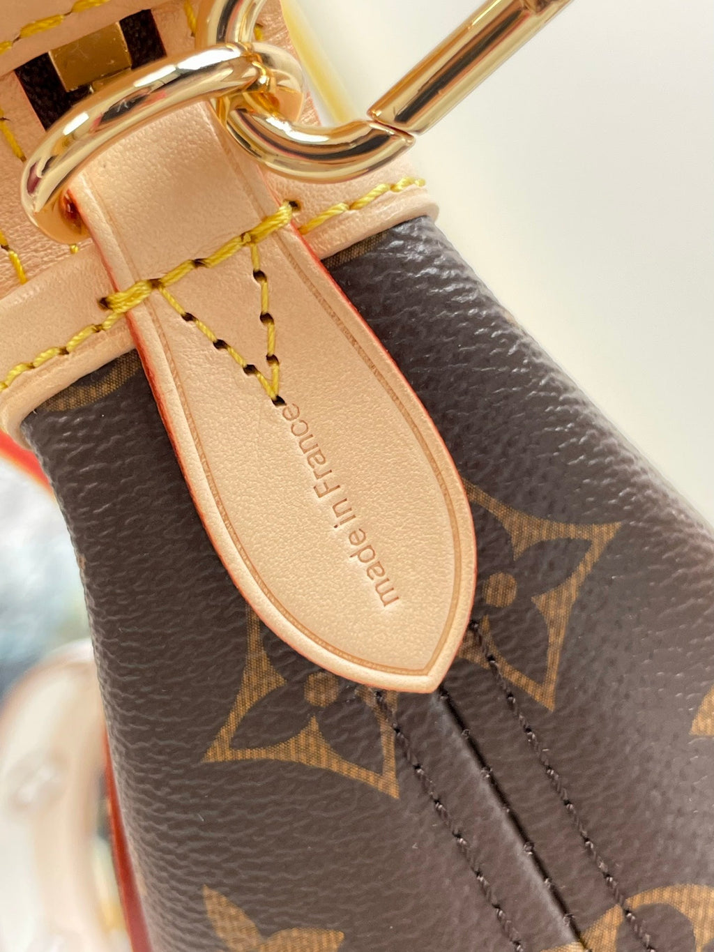 LOUIS VUITTON NEVERFULL BB 24 BROWN MONOGRAM CANVAS AND LEATHER TRIM GOLD HARDWARE