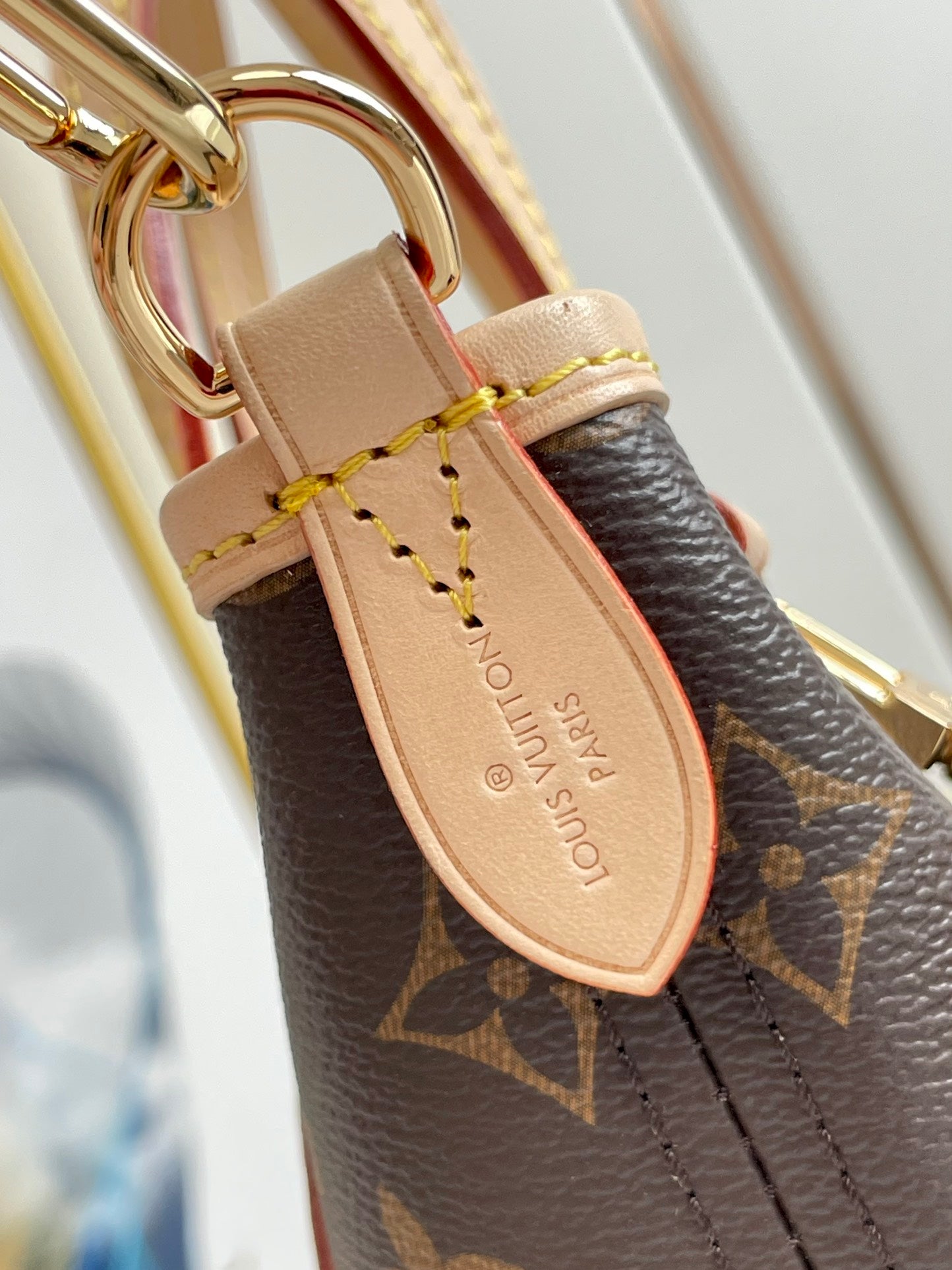 LOUIS VUITTON NEVERFULL BB 24 BROWN MONOGRAM CANVAS AND LEATHER TRIM GOLD HARDWARE