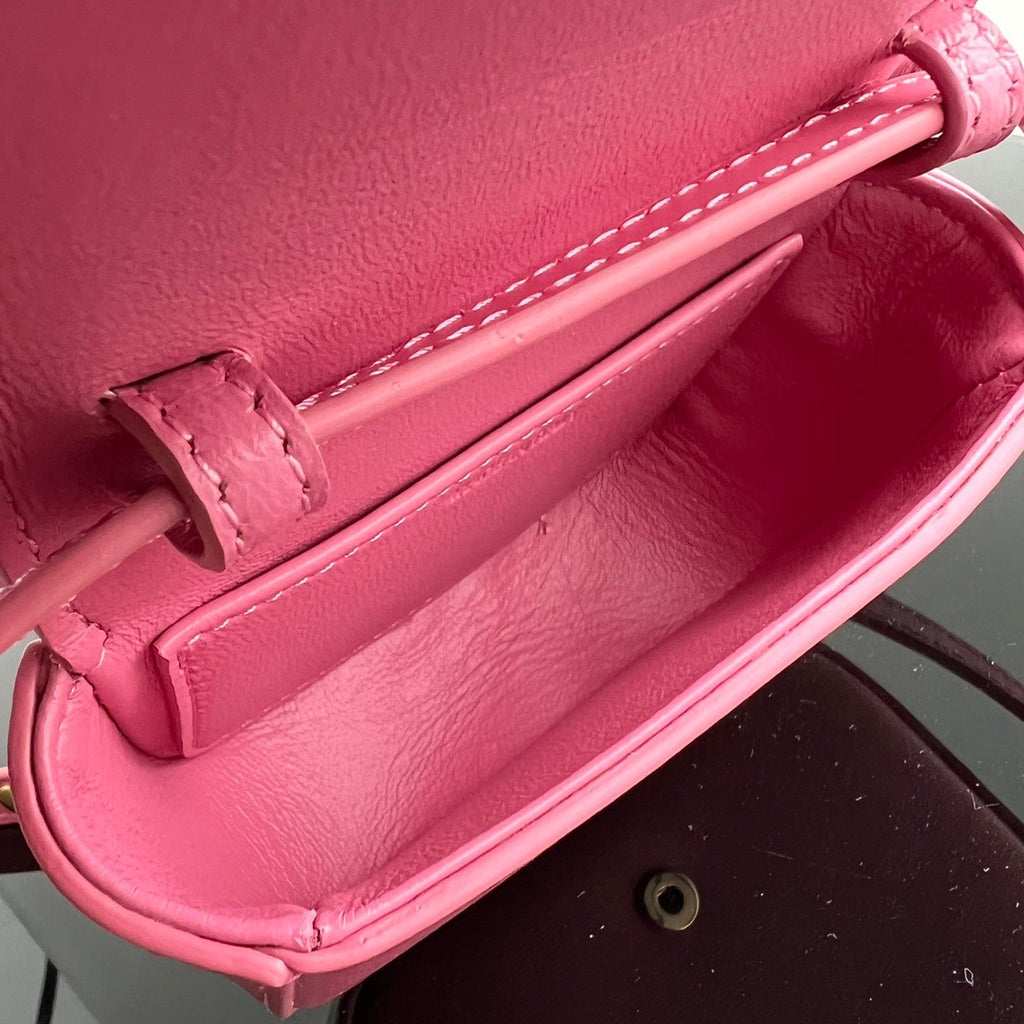 CELINE Triomphe 11 Hot Pink Calfskin Handbag