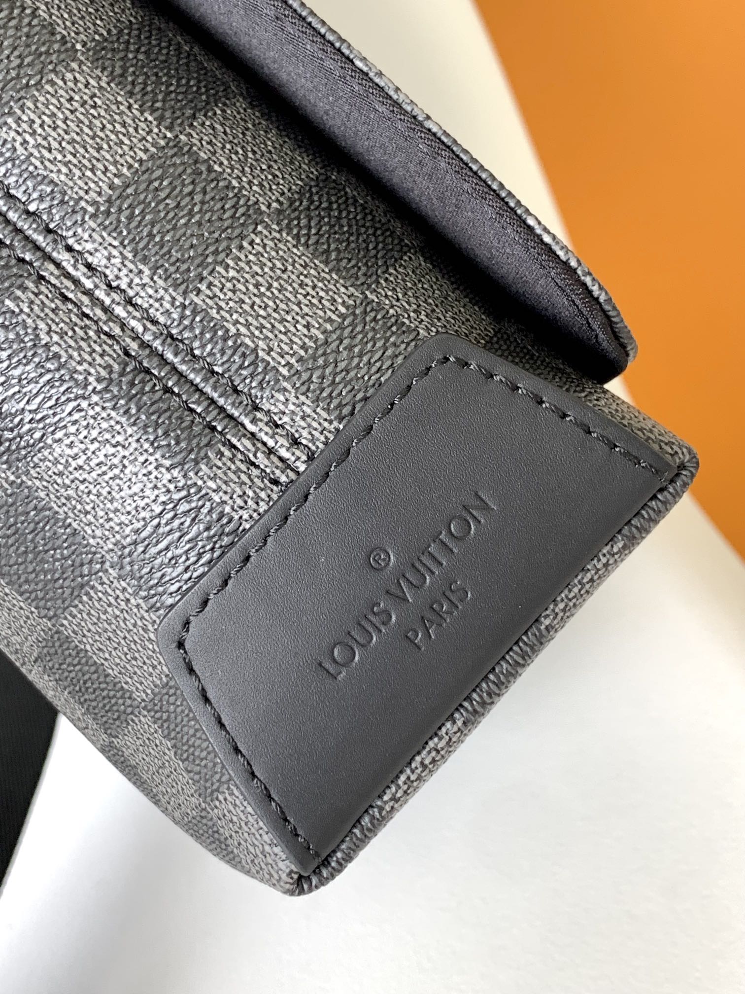 LOUIS VUITTON LV 25S SMALL DISTRICT CROSSBODY BAG 25 IN BLACK DAMIER GRAPHITE CANVAS AND CALFSKIN