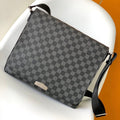 LOUIS VUITTON LV 25S SMALL DISTRICT CROSSBODY BAG 31 IN BLACK DAMIER GRAPHITE CANVAS AND CALFSKIN