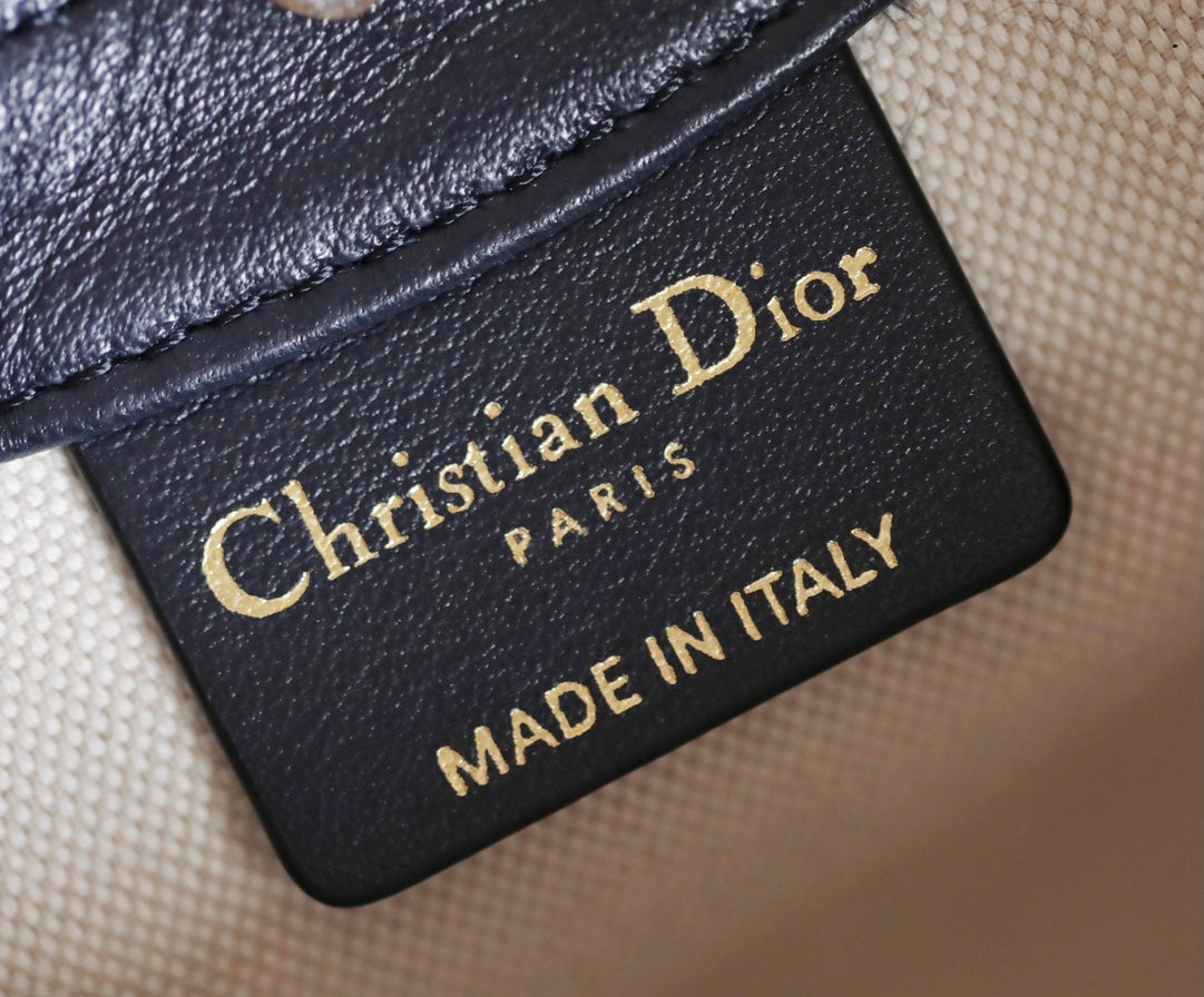 DIOR MINI 21 CHAIN HANDBAG BLACK OBLIQUE JACQUARD