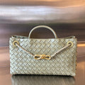 BOTTEGA VENETA SMALL ANDIAMO 29 IN ECRU BEIGE LAMBSKIN