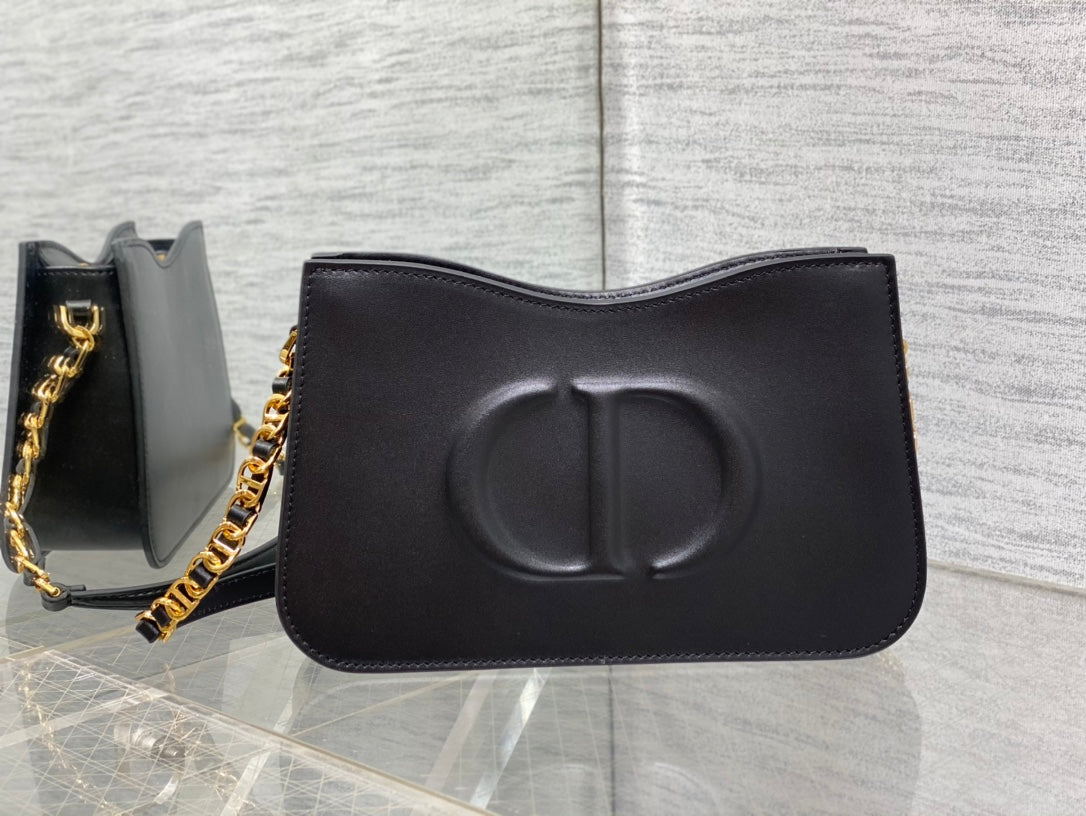 DIOR HOBO SIGNATURE 23  BAG IN BLACK LAMBSKIN