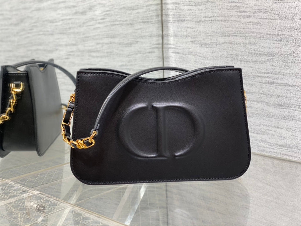 DIOR HOBO SIGNATURE 23  BAG IN BLACK LAMBSKIN