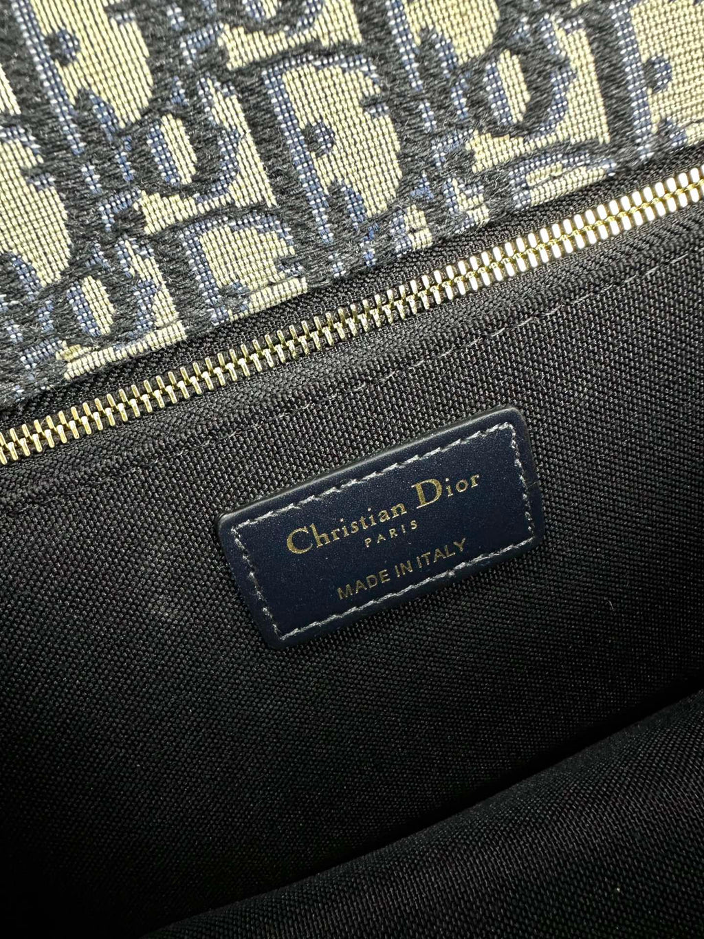 DIOR MONTAIGNE 25 BAG IN  BLUE OBLIQUE JACQUARD
