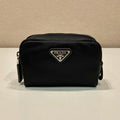 PRADA CLUTCH 12 IN BLACK RE-NYLON
