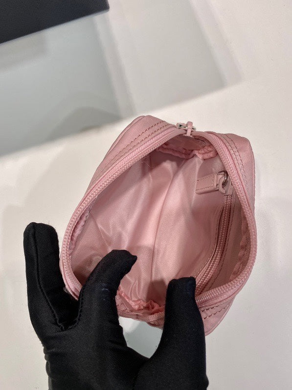 PRADA CLUTCH 12 IN LIGHT PINK RE-NYLON