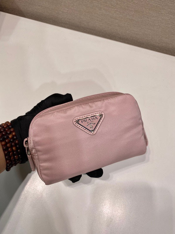 PRADA CLUTCH 12 IN LIGHT PINK RE-NYLON