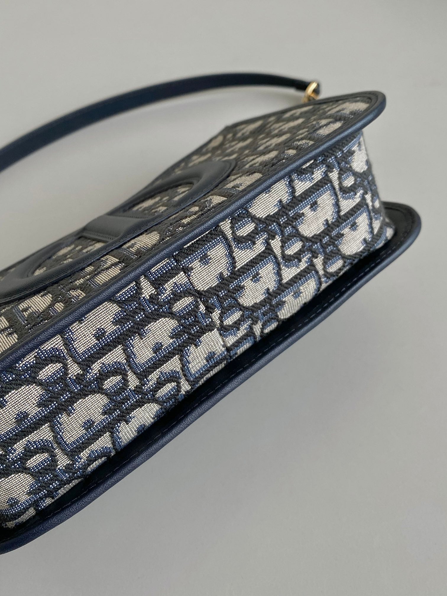 DIOR MINI HOBO 23 BAG IN BLUE OBLIQUE JACQUARD