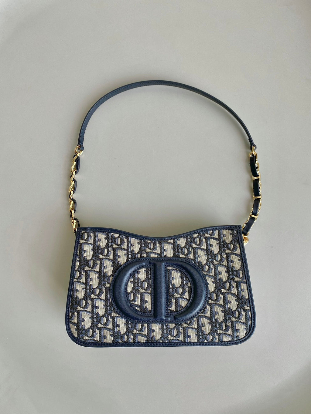 DIOR MINI HOBO 23 BAG IN BLUE OBLIQUE JACQUARD