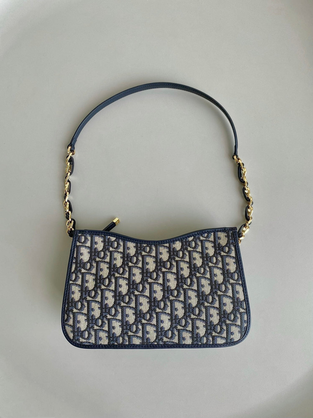 DIOR MINI HOBO 23 BAG IN BLUE OBLIQUE JACQUARD