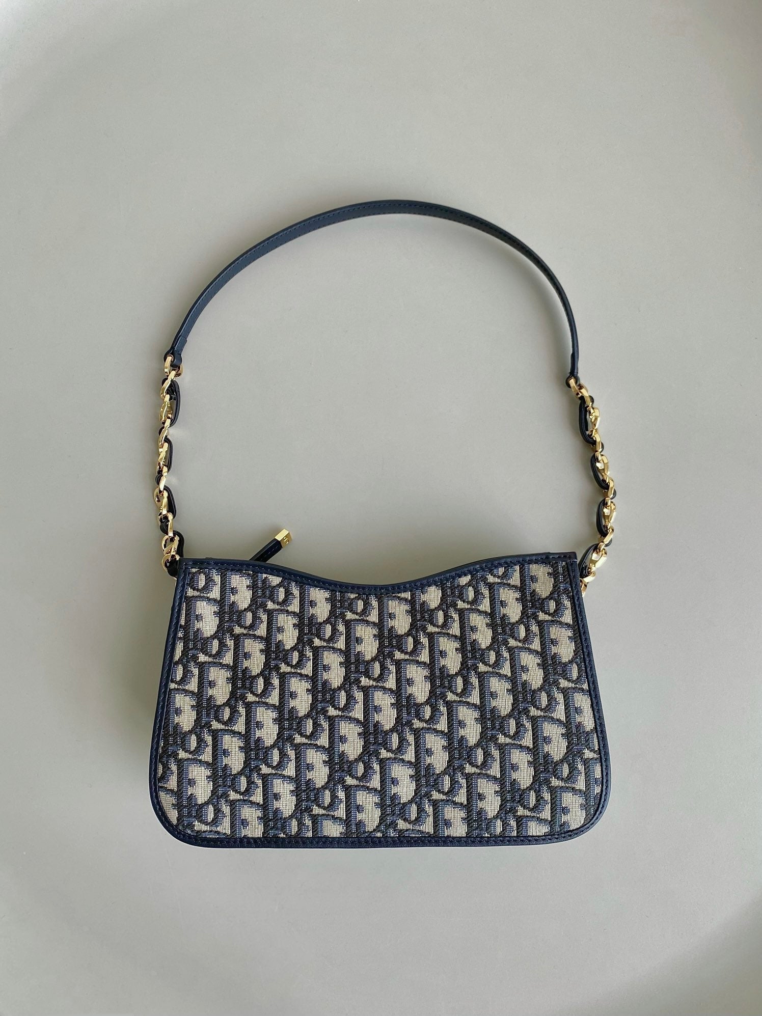 DIOR MINI HOBO 23 BAG IN BLUE OBLIQUE JACQUARD