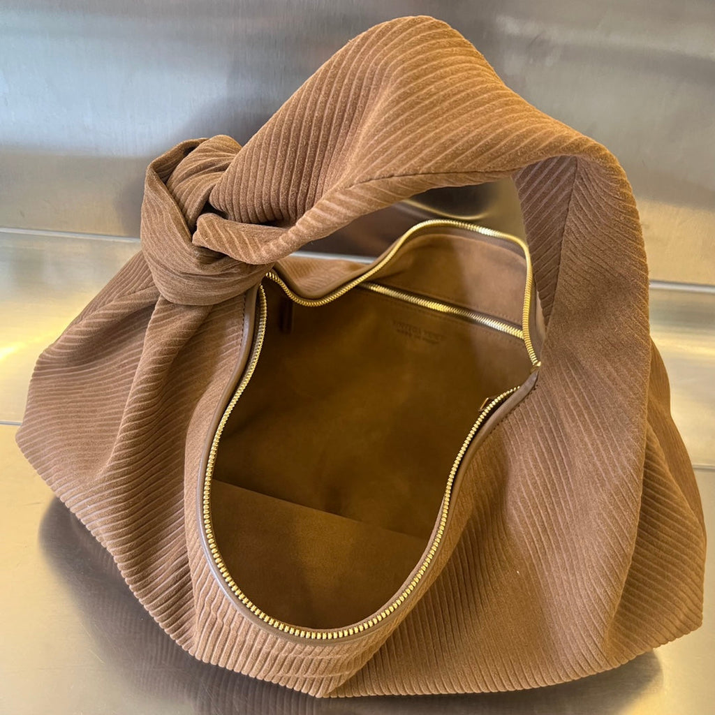BOTTEGA VENETA SMALL JODIE 48 BROWN CORDUROY FABRIC