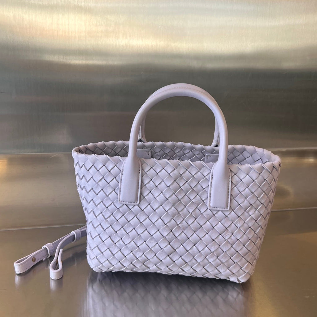 BOTTEGA VENETA MINI CABAT 20 IN LILAC PURPLE LAMBSKIN