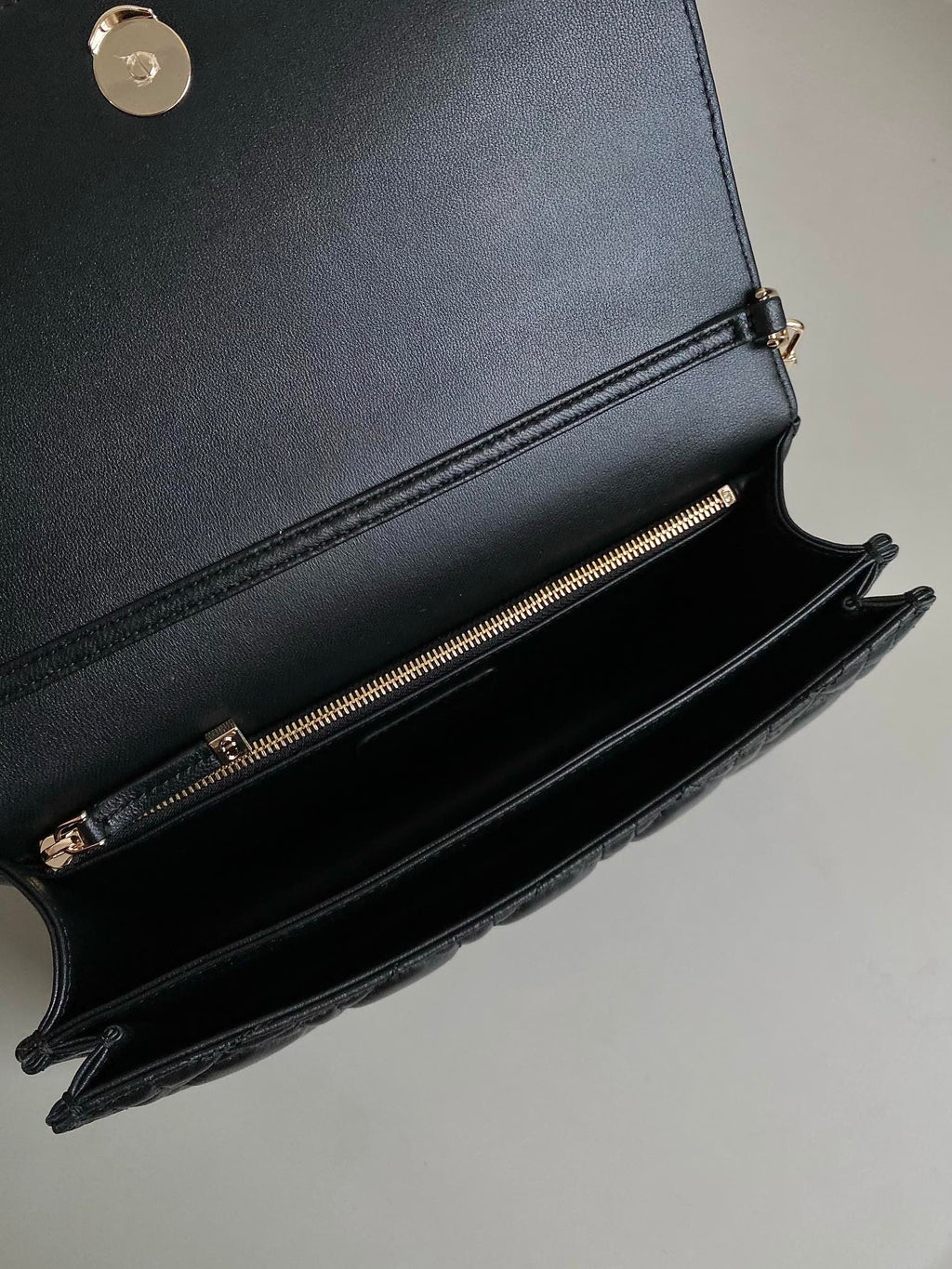 DIOR MISS LADY 24 LARGE BAG IN BLACK LAMBSKIN