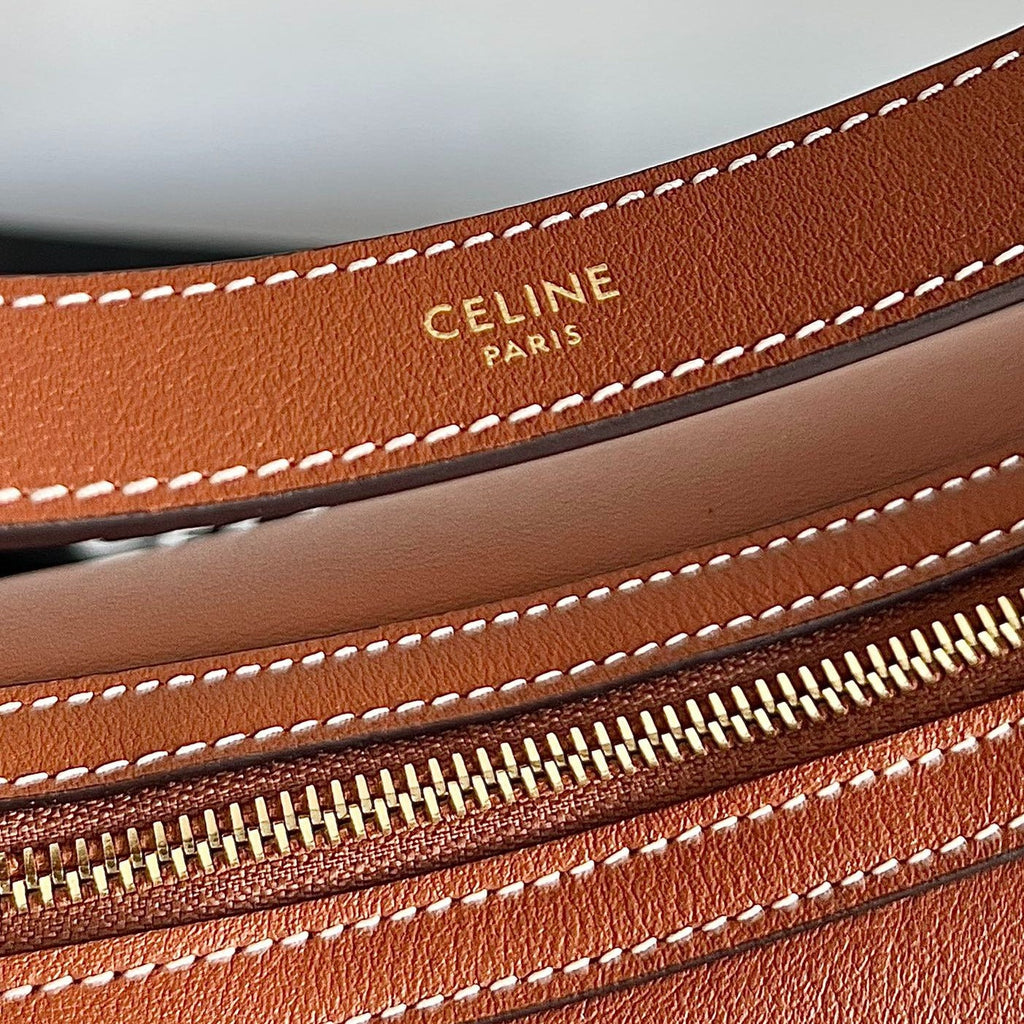 CELINE TRIOMPHE 31 TAN BROWN CALFSKIN