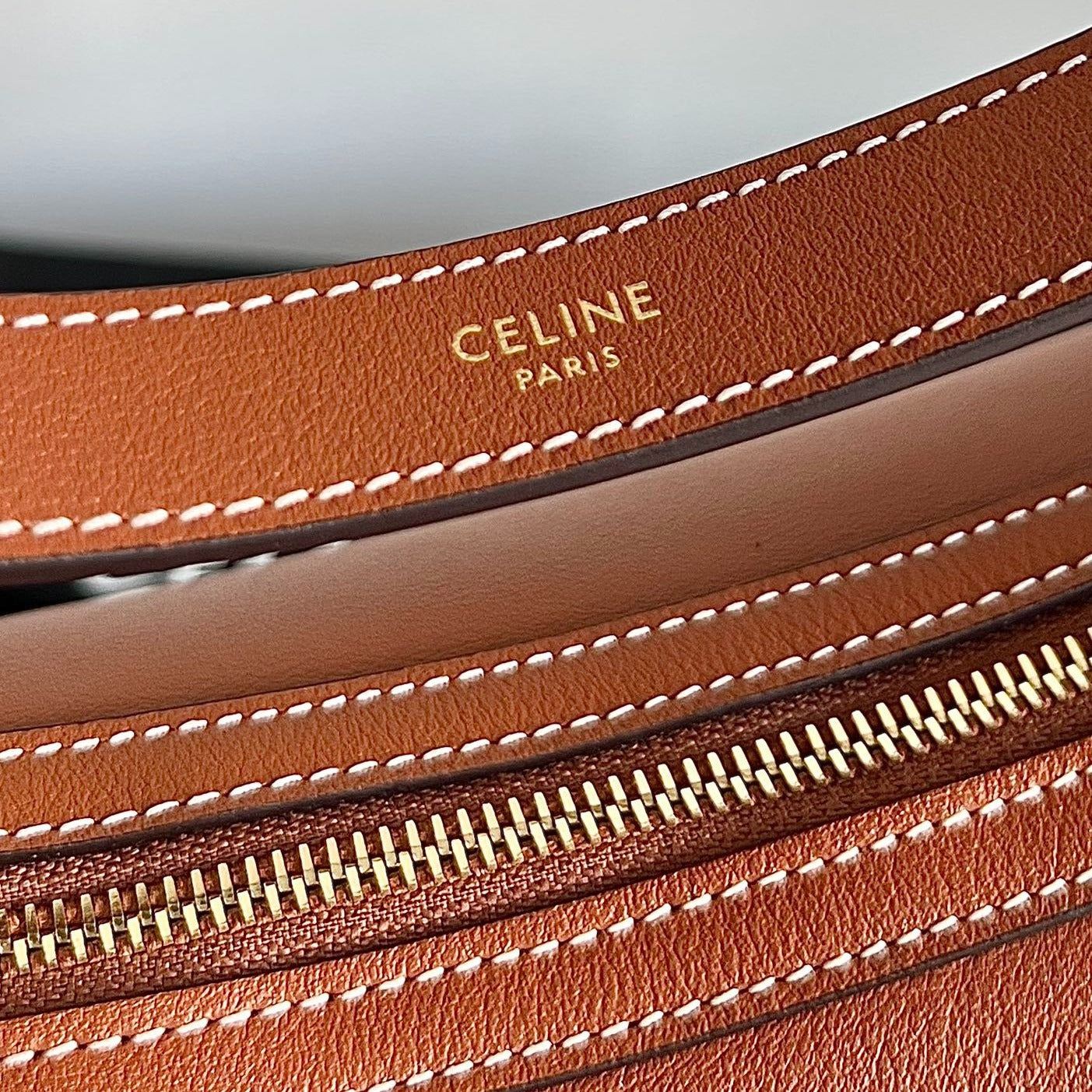 CELINE TRIOMPHE 31 TAN BROWN CALFSKIN