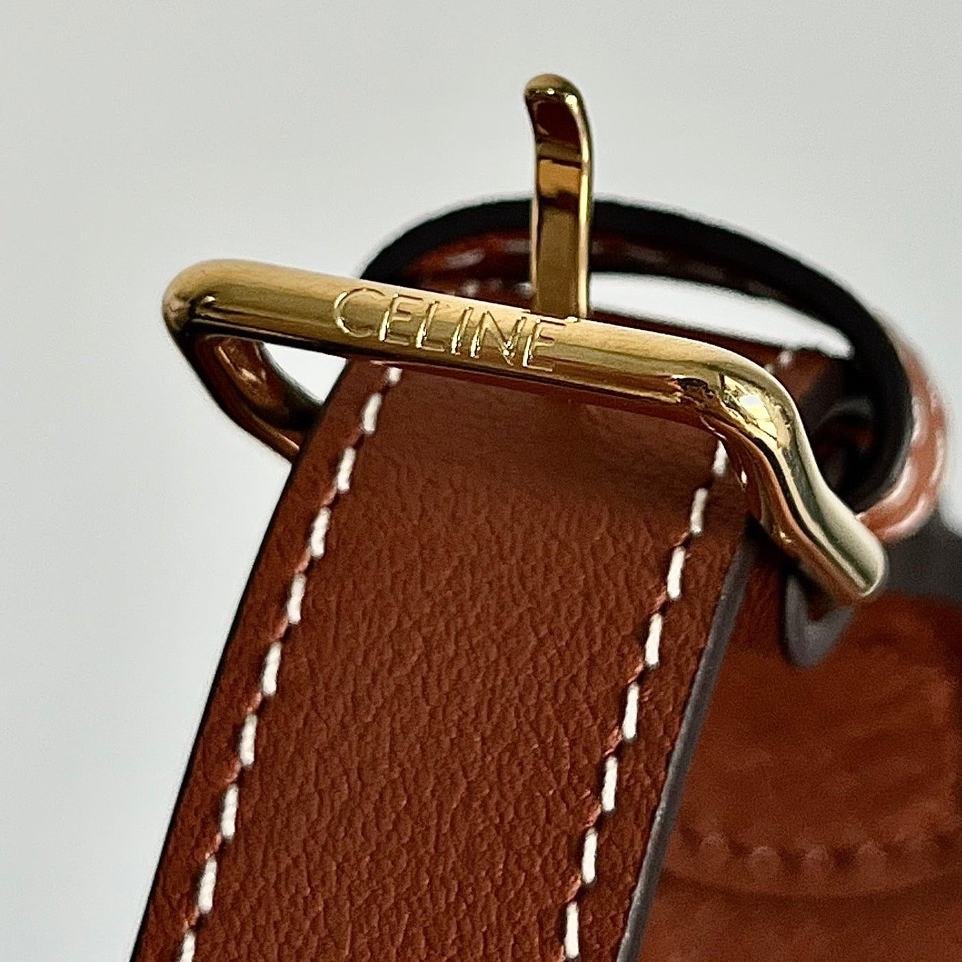 CELINE TRIOMPHE 31 TAN BROWN CALFSKIN