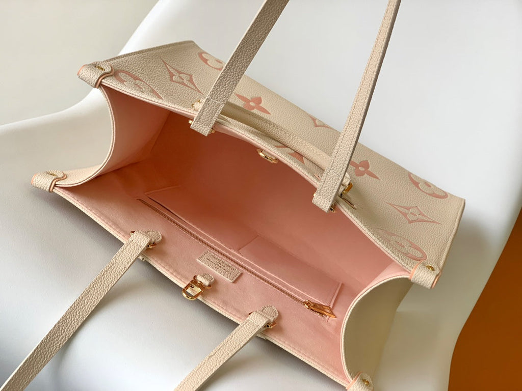 LOUIS VUITTON ONTHEGO MM 35CM CREAM PINK