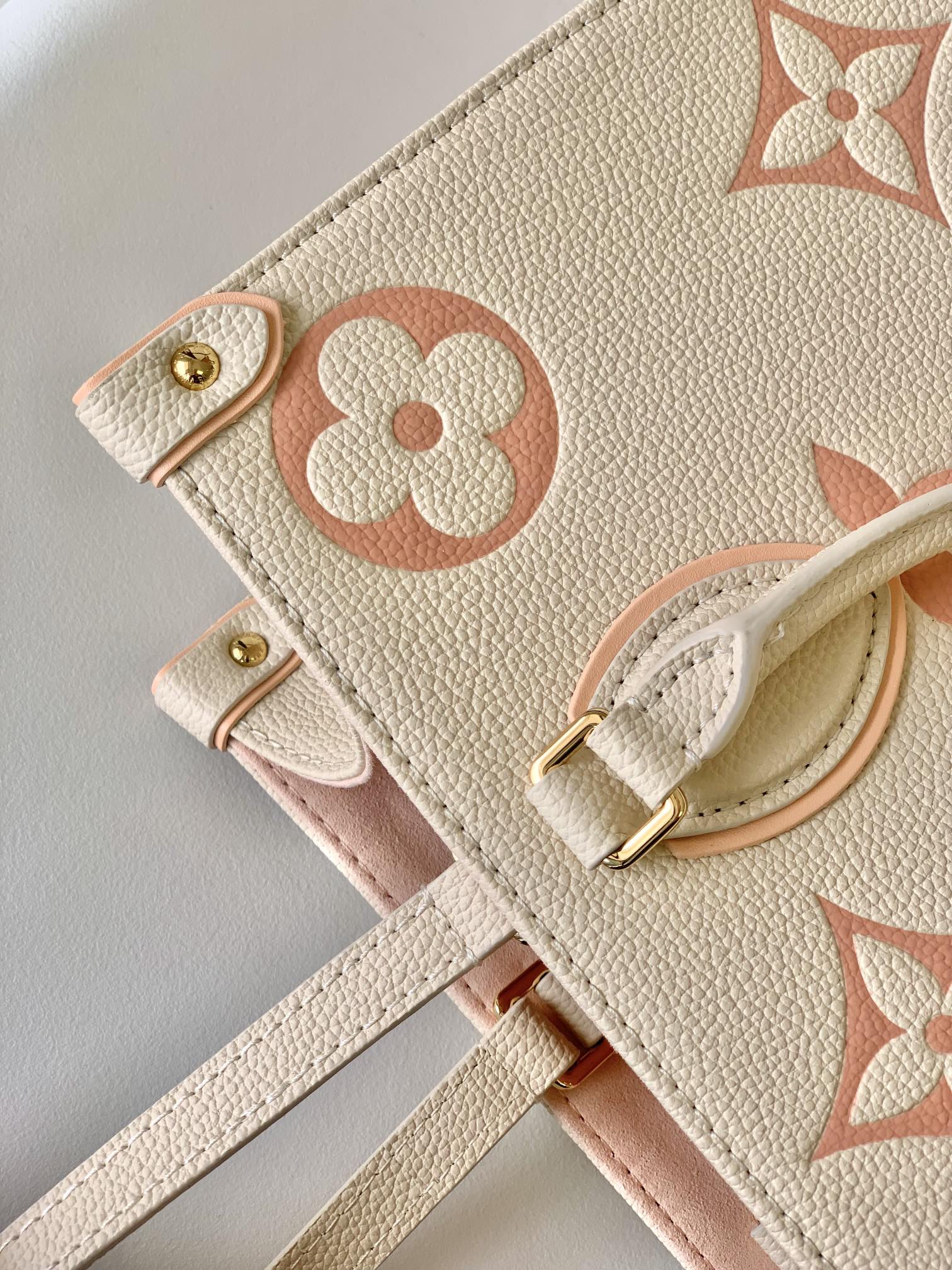 LOUIS VUITTON ONTHEGO MM 35CM CREAM PINK