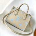 LOUIS VUITTON ONTHEGO PM 25CM CREAM BLUE